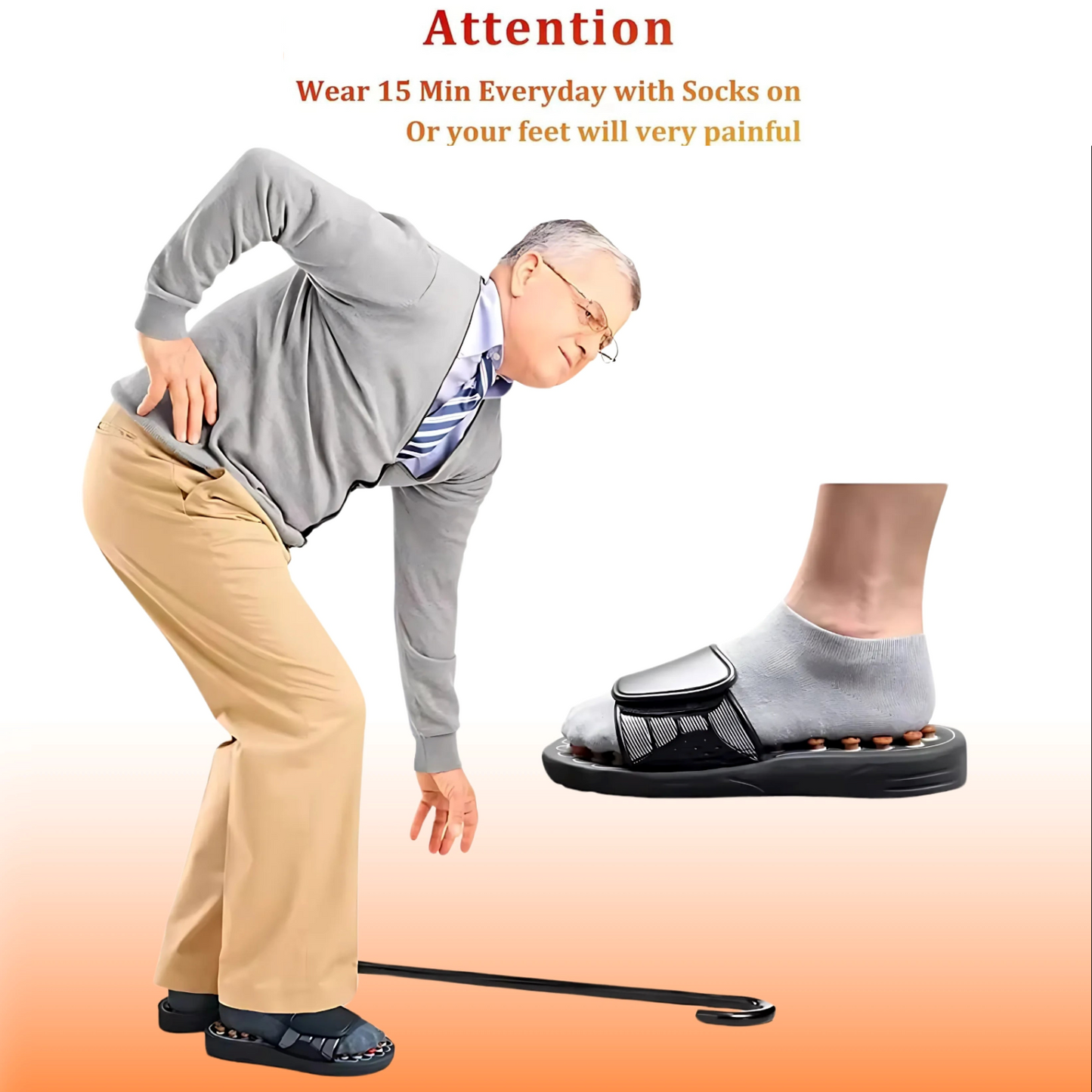 Acupressure and Magnetic Therapy Paduka Slippers for Full Body Blood Circulation For Men and Women