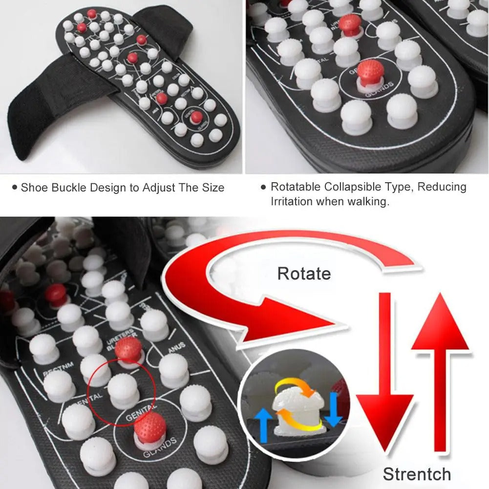 Acupressure and Magnetic Therapy Paduka Slippers for Full Body Blood Circulation For Men and Women