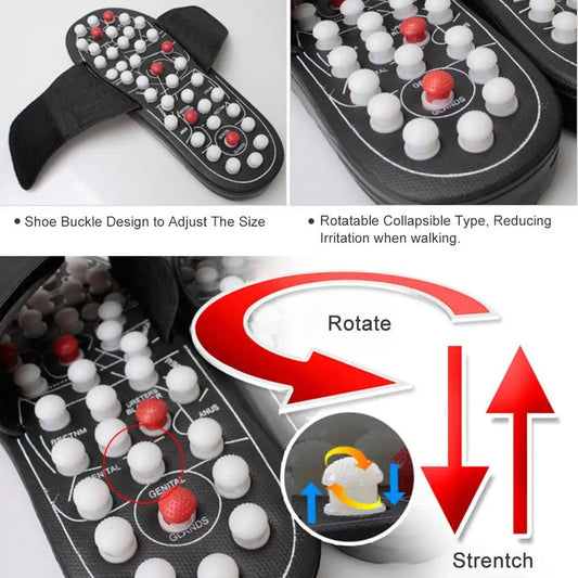 Acupressure and Magnetic Therapy Paduka Slippers for Full Body Blood Circulation For Men and Women